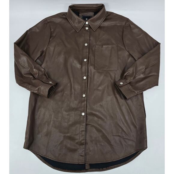 Bagatelle Collection Faux Leather Shacket - Picture 4 of 7